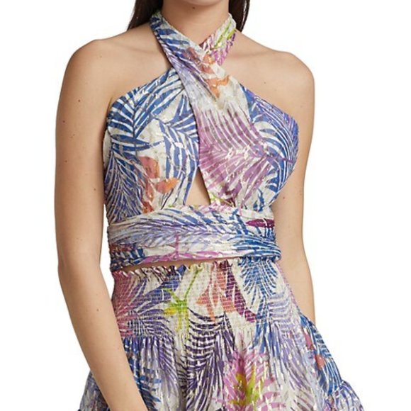 NWT Ramy Brook Printed Louisa Halter Top - Picture 2 of 11